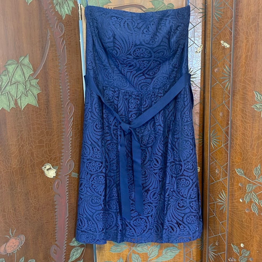 Trina Turk navy strapless NWT size 4